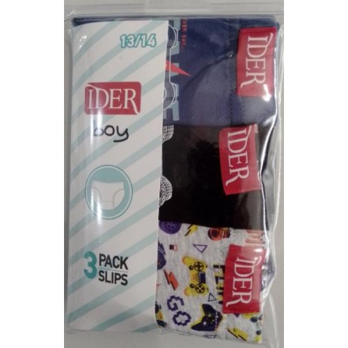 ΣΛΙΠΑΚΙ ΠΑΙΔΙΚΟ 13-14 χρ. ΒΑΜΒΑΚΕΡΟ IDER 3102-3P2401 ΤΡΙΠΛΗ ΣΥΣΚΕΥΑ ΠΑΙΔΙΚΑ ΣΛΙΠΑΚΙΑ (ΑΓΟΡΙ)