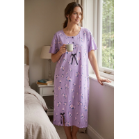 ΝΥΧΤΙΚΟ ΚΟΝΤΟ ΜΑΝΙΚΙ ΝΙΝΑ 815(ΜΩΒ) 3XL 3-6 XL (3X-6X LARGE)